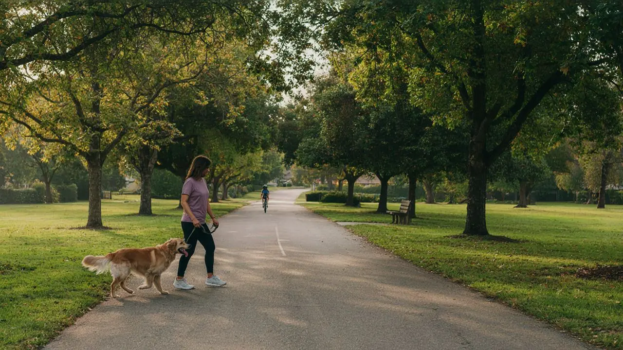 Featured Image A scenic walking and biking trail in Vacaville lined with shade trees