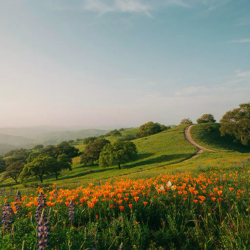 When to Visit Section Image ildflower trail at Lagoon Valley Park Vacaville in spring